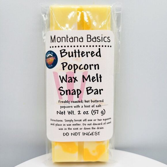 Hand Crafted Other - Buttered Popcorn - Wax Melt Snap Bar